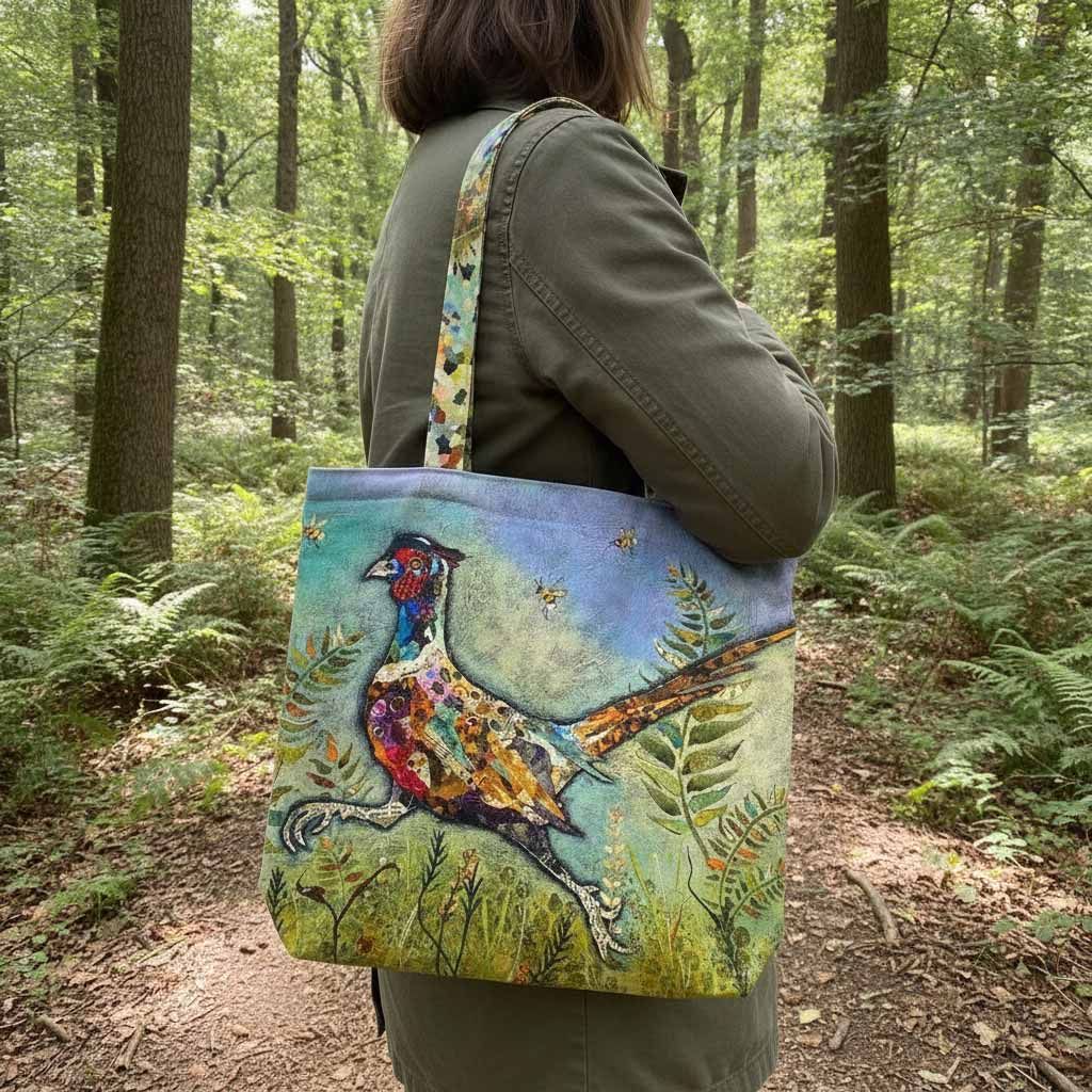 Bee Free Pheasant Tote Bag - Polycotton