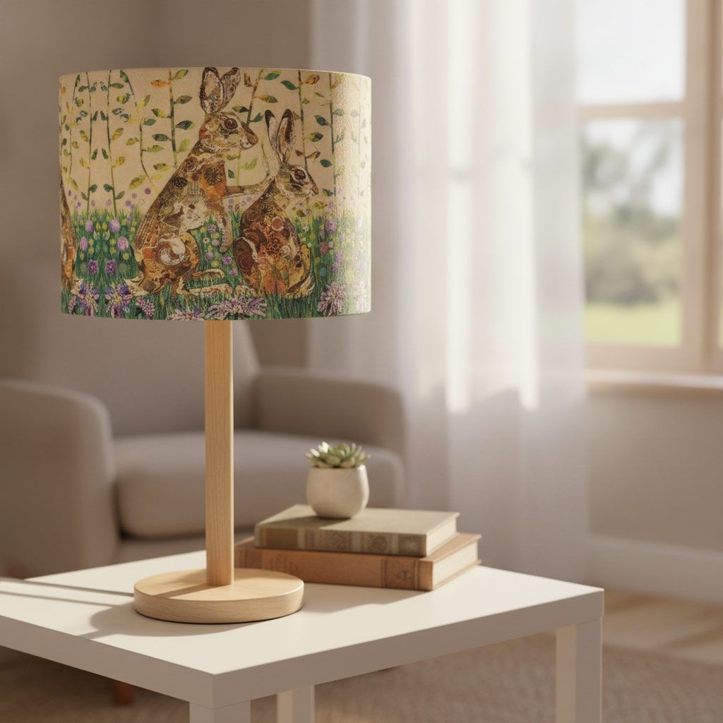 Hares on Alert - Lampshade