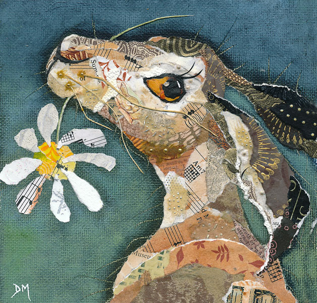 Hare & Flower Art Print