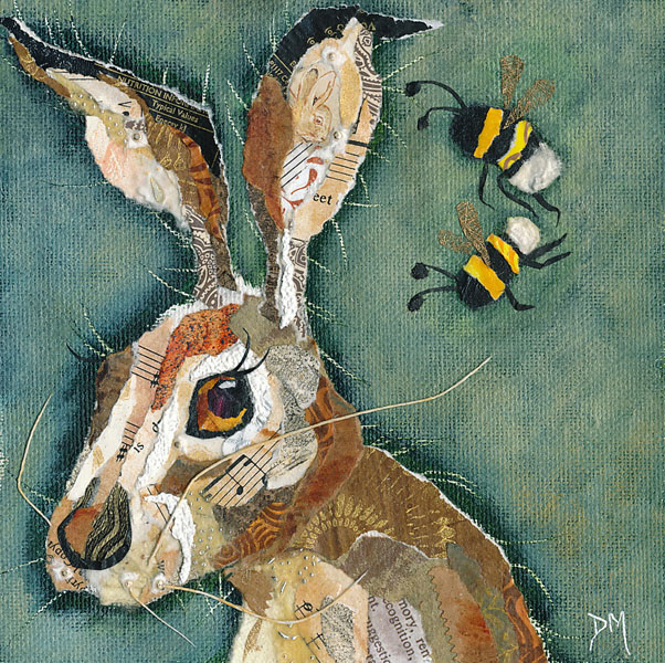 Hare and Bee Art Print