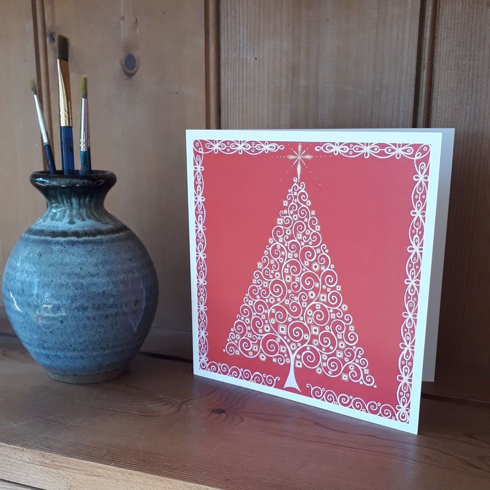 MB026 Christmas - Red Lace Tree