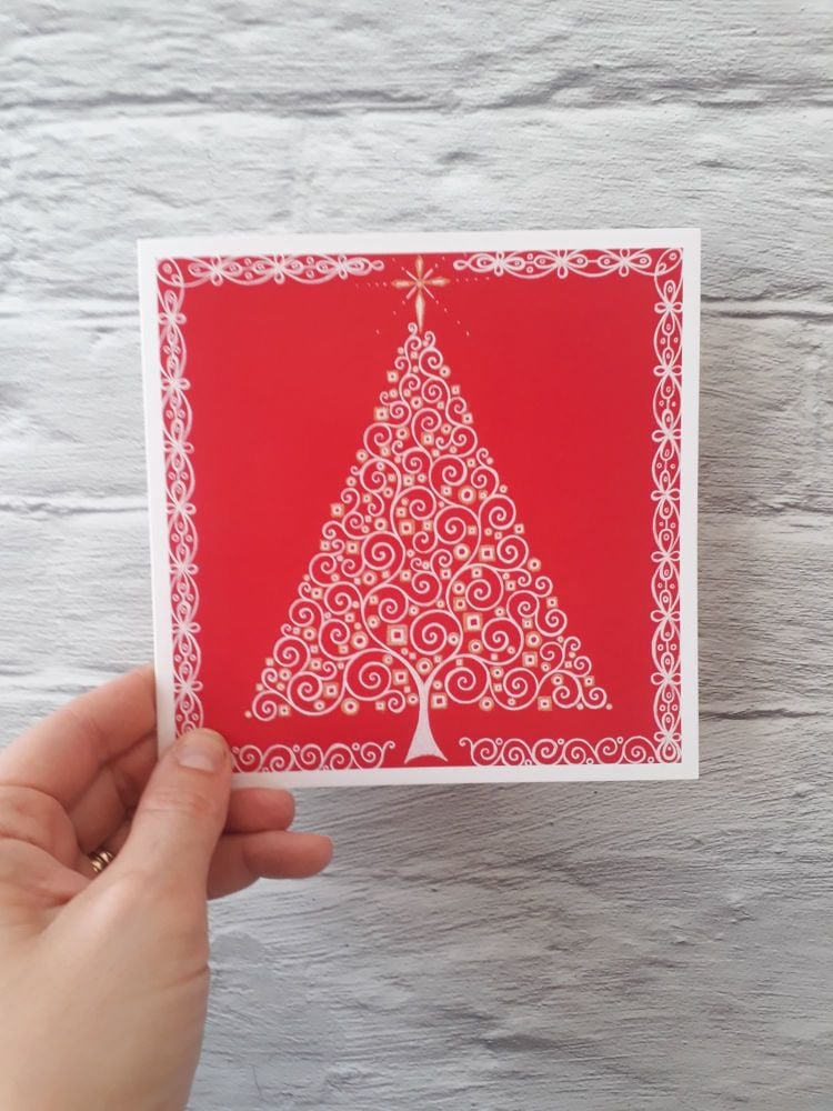 MB026 Christmas - Red Lace Tree
