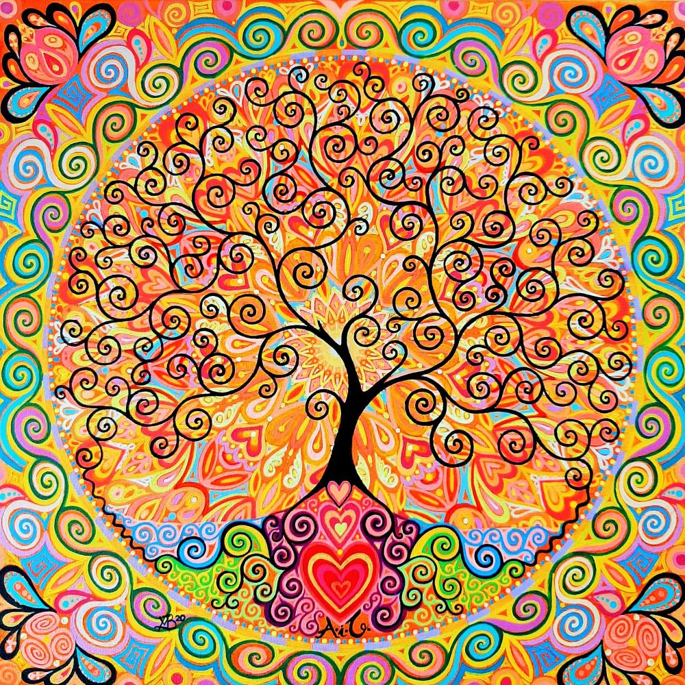 "All is Love" Mandala Tree of Life