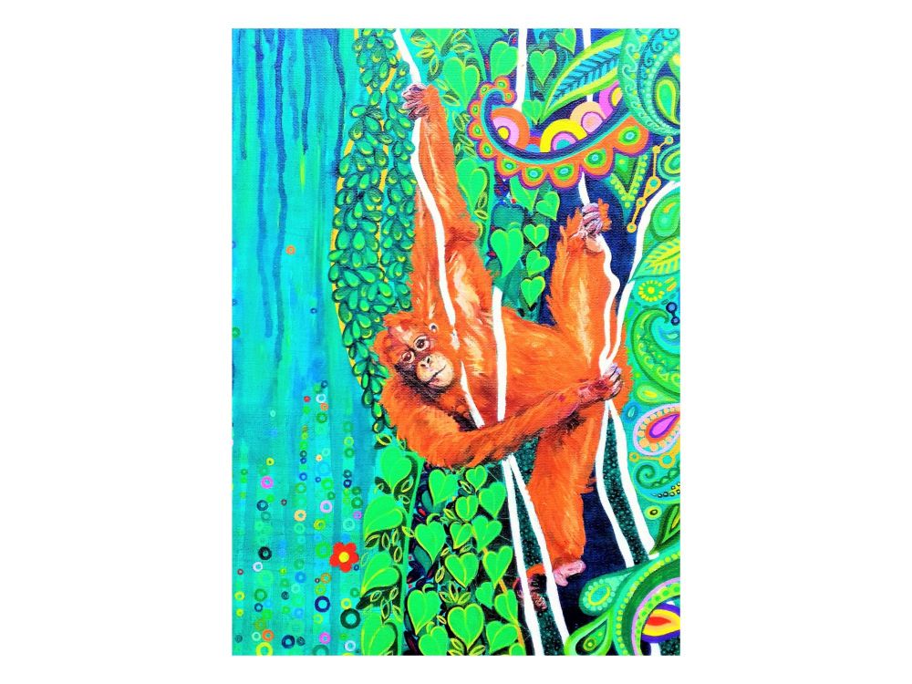 Orangutan and Jungle art print