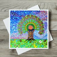 Peacock Tree of Life card