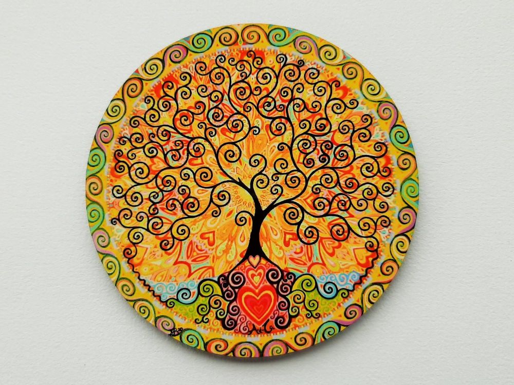 Mandala Tree of Life coaster