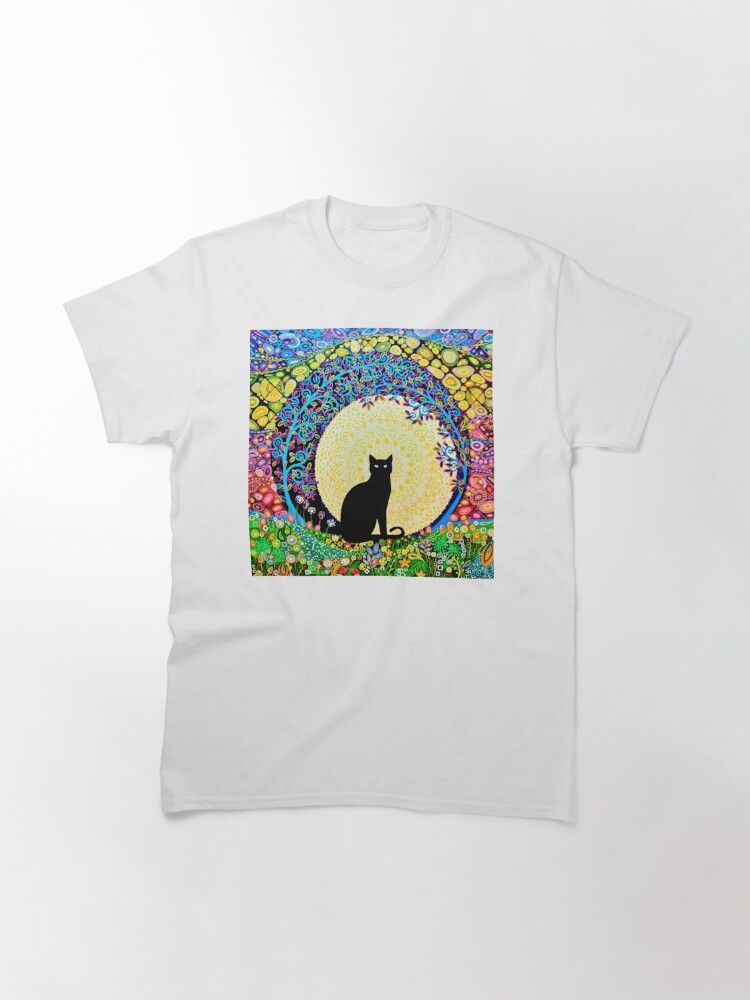 Black Cat, Full Moon and Tree of Life t-shirt