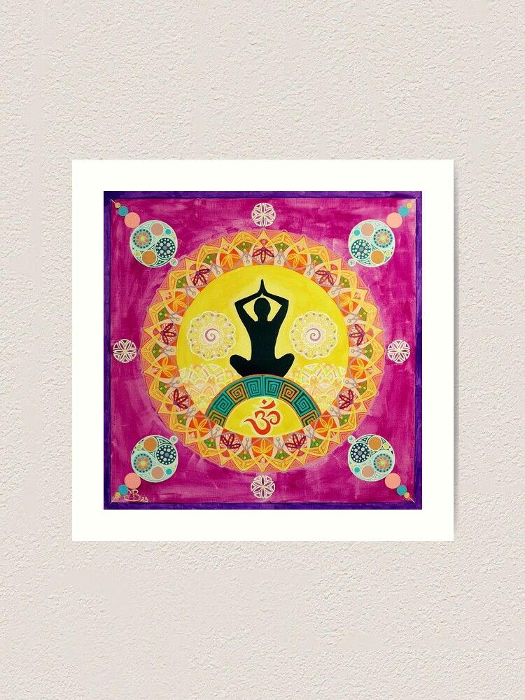 Namaste Yoga and Meditation art print