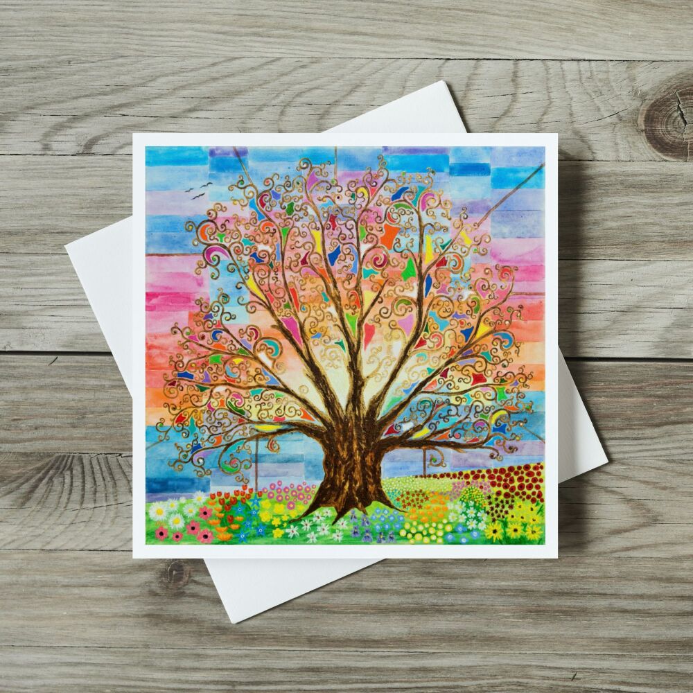 Art Nouveau Tree of Life card