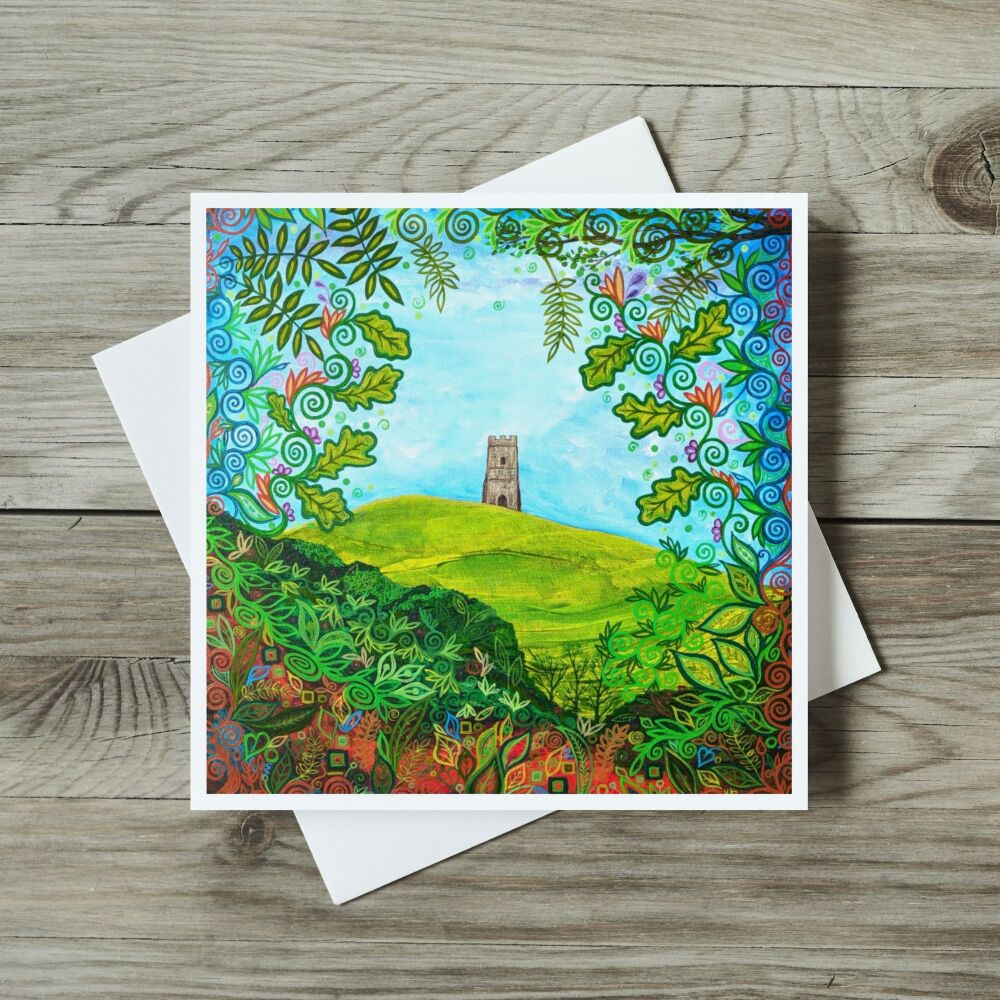 Glastonbury Tor & Oak Leaves