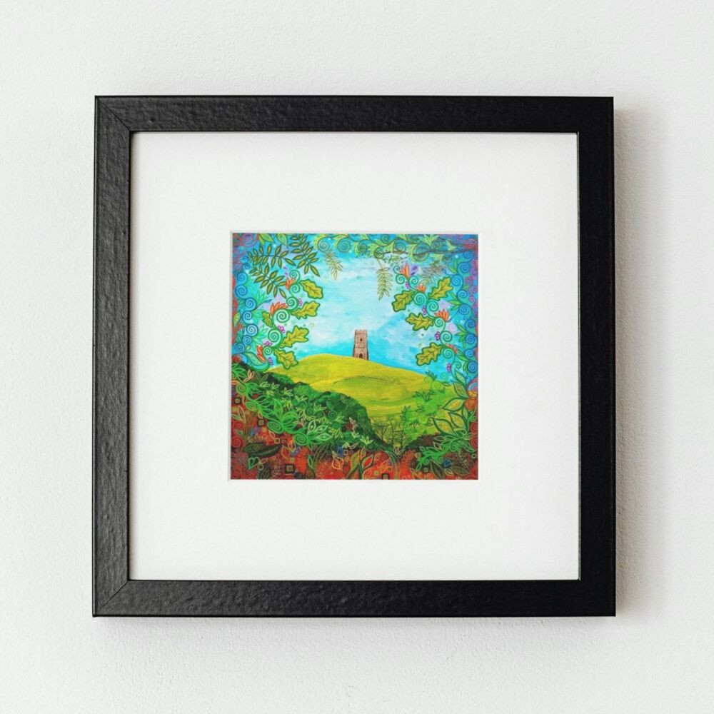 Glastonbury Tor mini art print