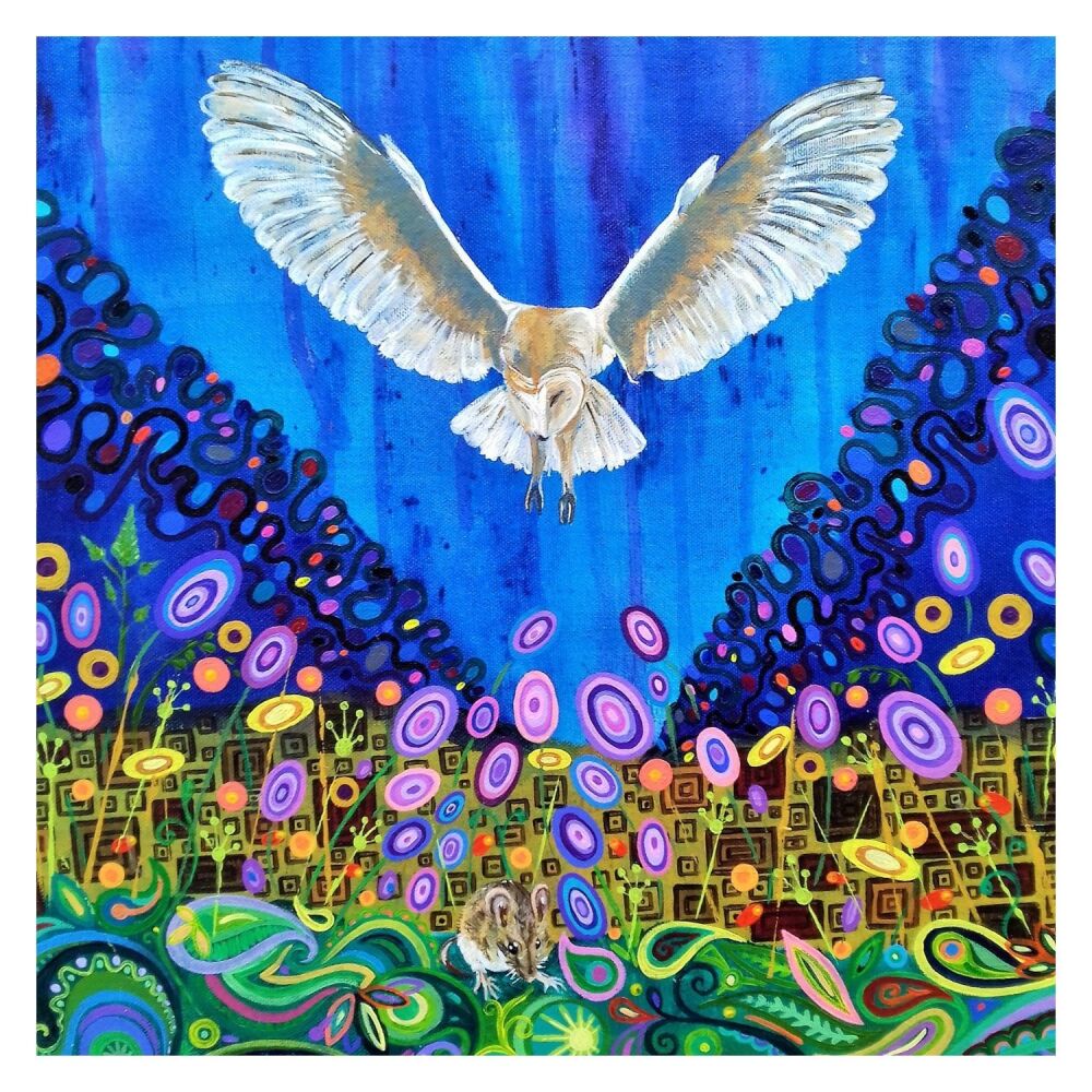 Barn Owl mini art print