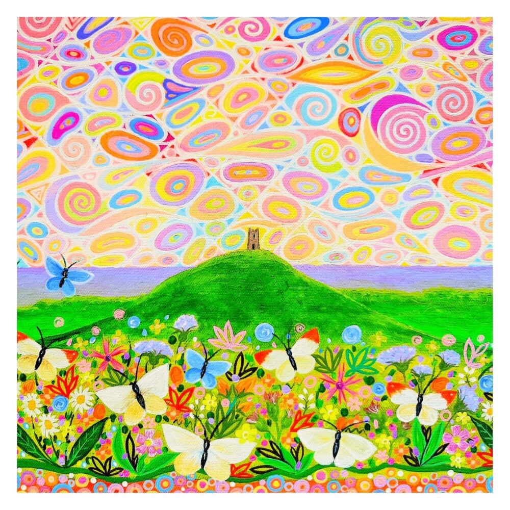 Glastonbury Tor mini art print