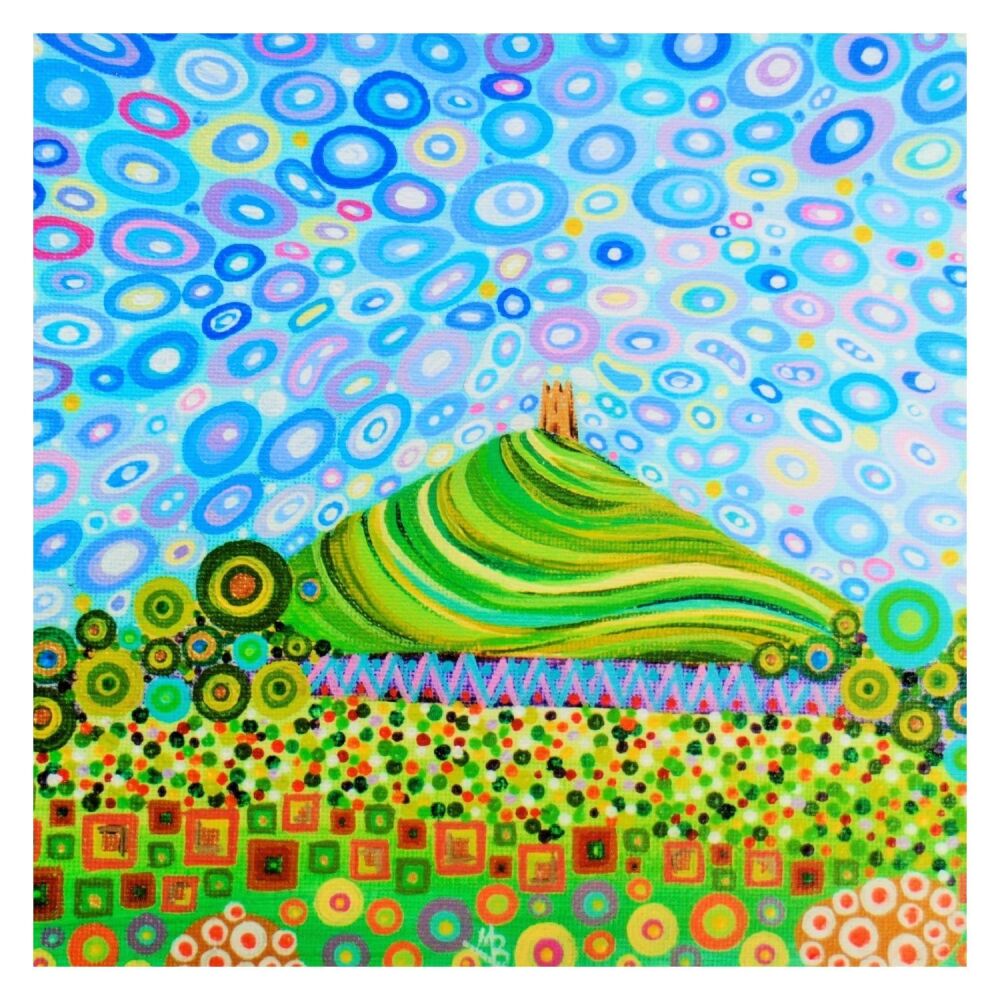 Glastonbury Tor mini art print