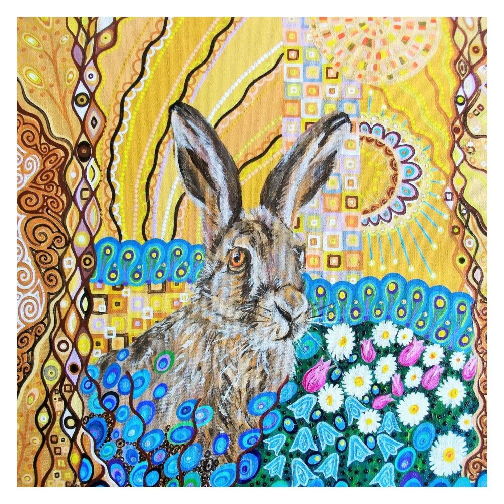 Hare mini art print