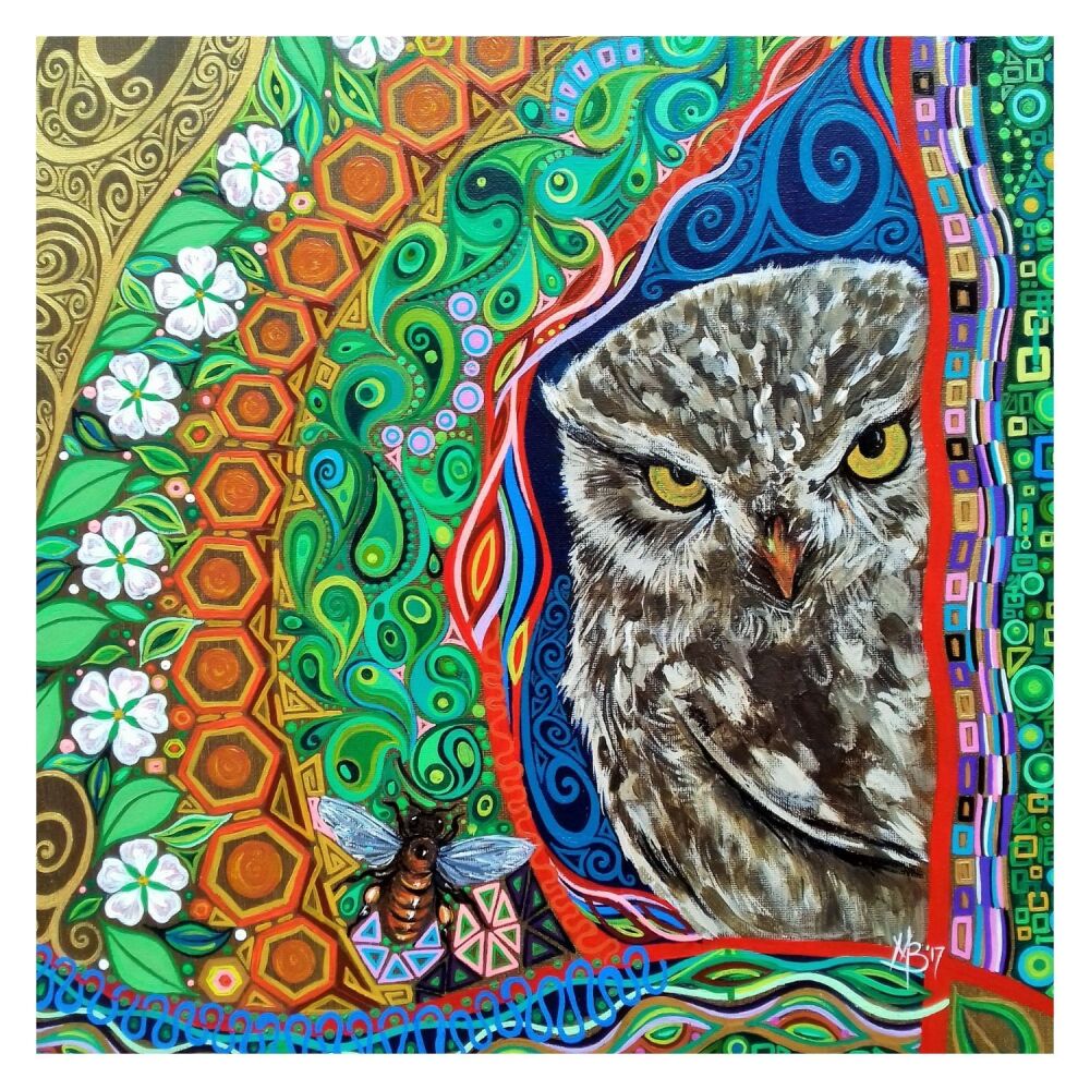 Little Owl mini art print