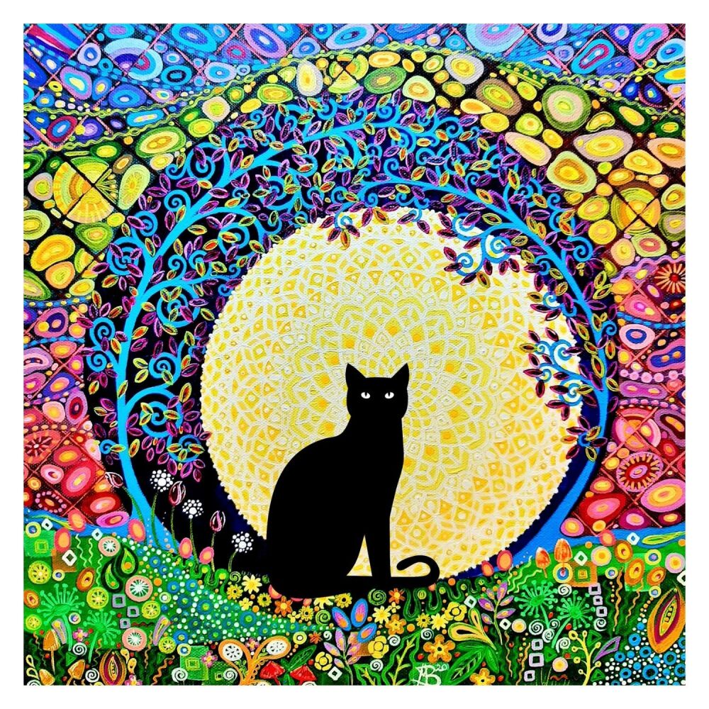 Black Cat mini art print