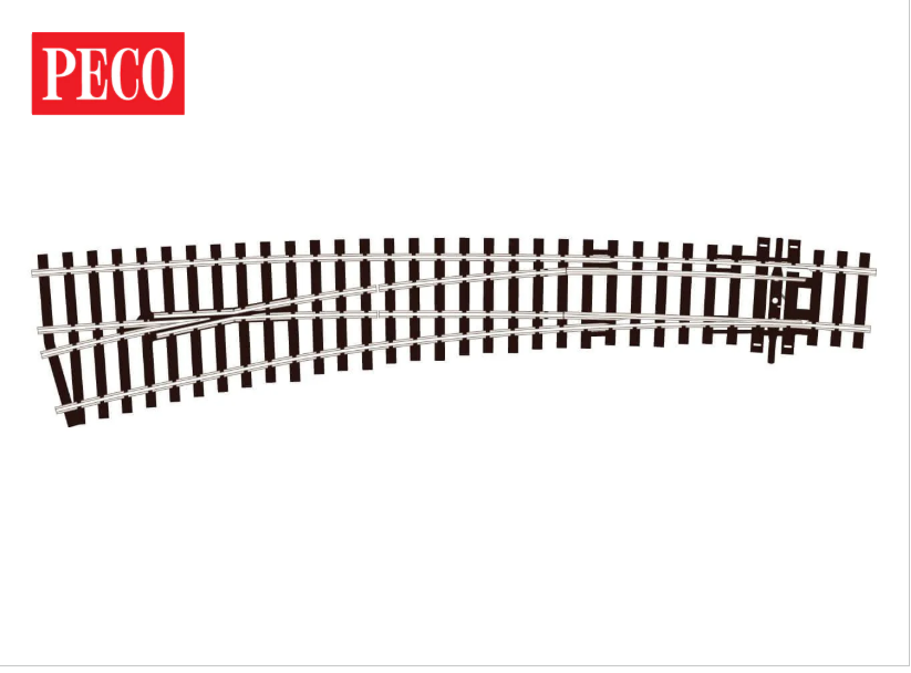 OO Large radius curve Left hand turnout ST87 Code 100