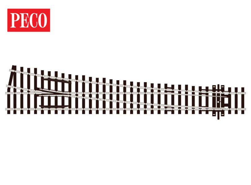 OO Large Radius Right Hand Turnout SLE88 Code 100 Electrofrog