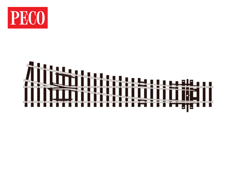 OO Medium Radius Right Hand Turnout SLE95 Code 100 Electrofrog