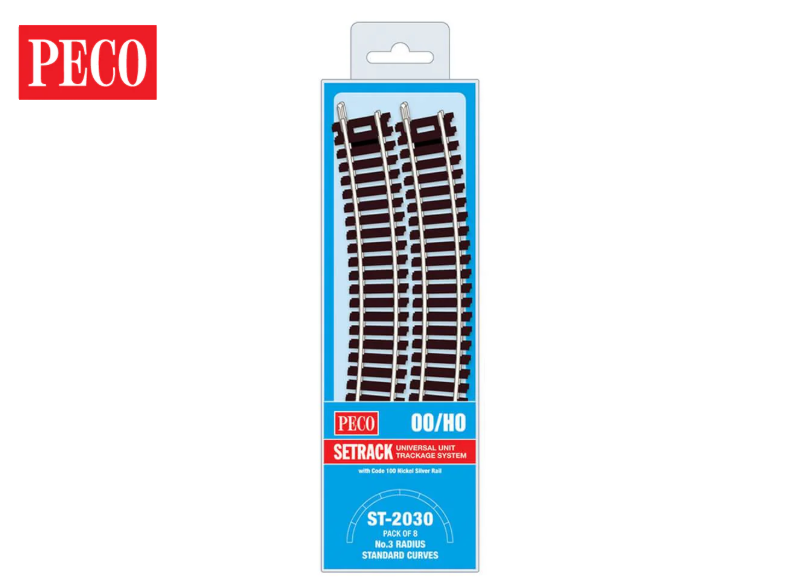 OO Standard Curve, 3rd Radius (Pack of 8)