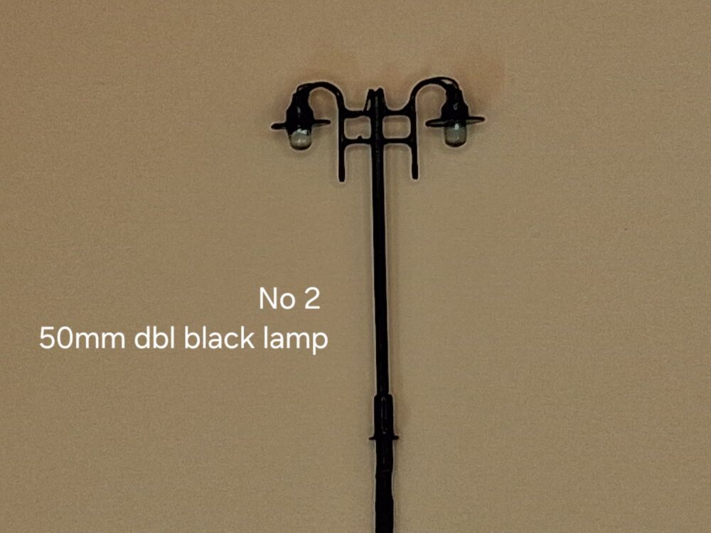 002 No 2 - 3V 50 mm double black light, price is for pack of three