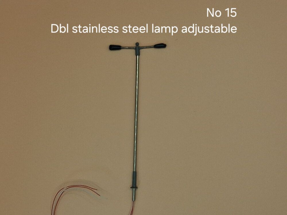 015 No 15 - 3V double stainless steel light adjustable, price is for pack of three