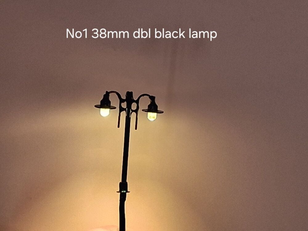 001 No 1 - 3V 38 mm double black light, price is for pack of three