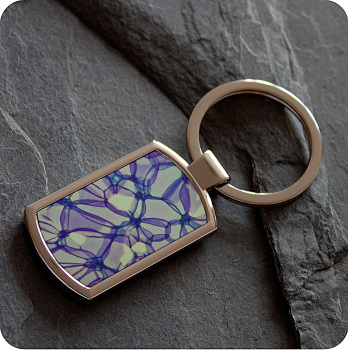 ROSE STEM SECTION (TOLUIDINE BLUE STAINED) MICROSCOPE KEYRING (K1)