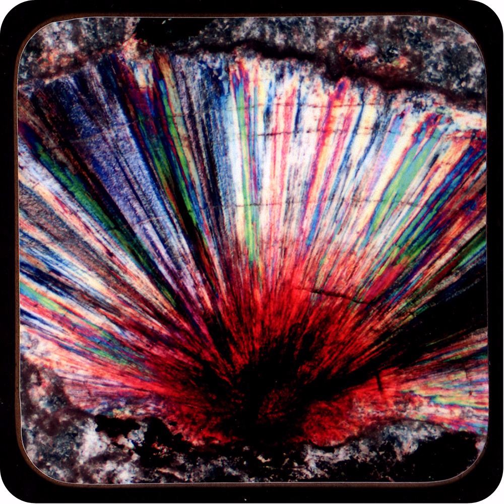 <!-- 00215 -->Withamite from Glen Coe, Scotland rock thin section Coaster (