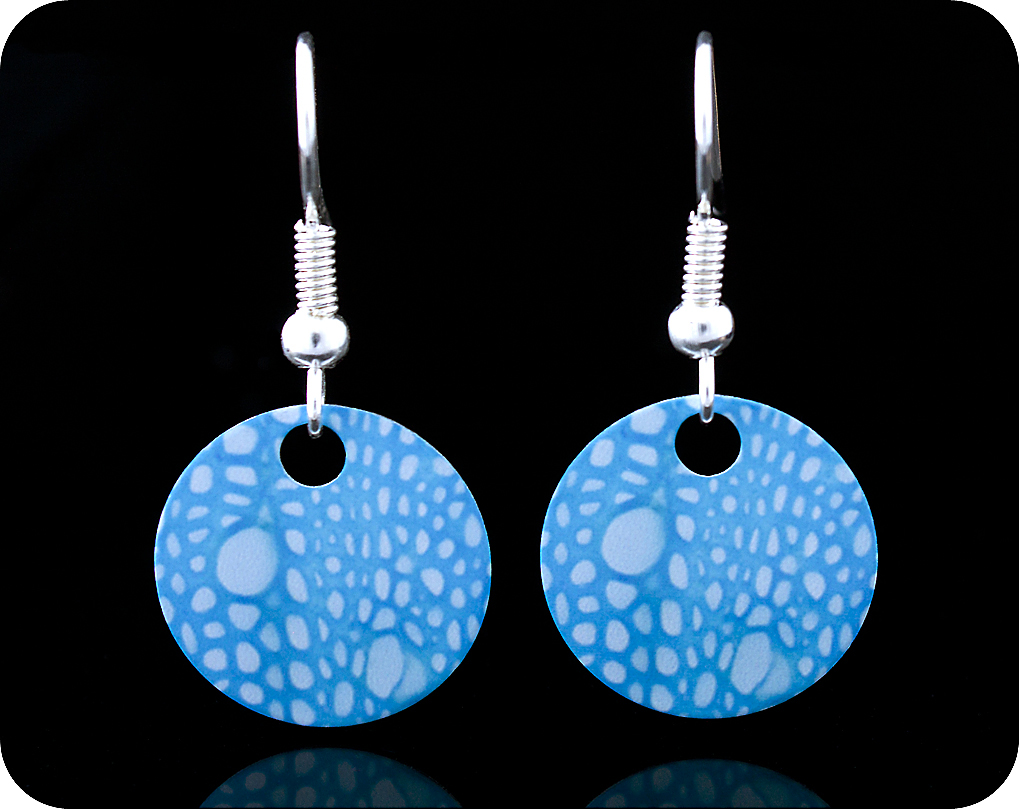 <!-- 00142 -->SCIENCE EARRINGS - PLANT STEM SECTION UNDER THE MICROSCOPE (E