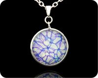 <!-- 00020 -->SCIENCE PENDANT - ROSE STEM SECTION BY BRIGHTFIELD MICROSCOPY - BOTANICAL JEWELLERY (P1)