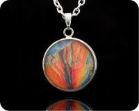 <!-- 00100 -->Barytes from Strontian, Scotland rock thin section Geology Pendant (P63)