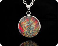 <!-- 00120 -->Barytes from Castleton, England rock thin section Geology Pendant (P64)