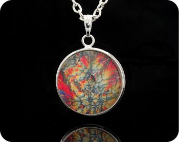 Barytes from Castleton, England rock thin section Geology Pendant (P64)