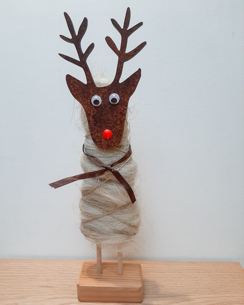 Handmade Rudolph the Red Nose Reindeer 