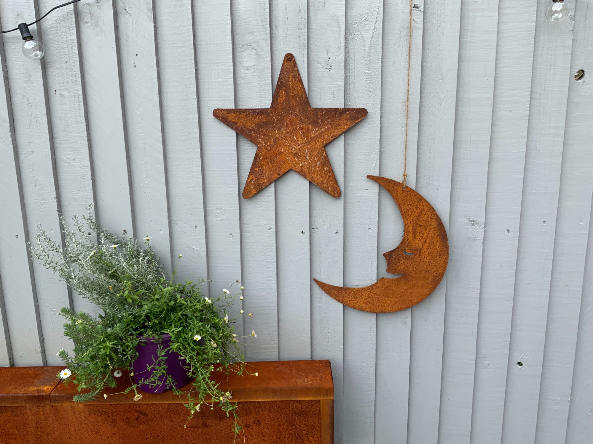 rusty moon and star