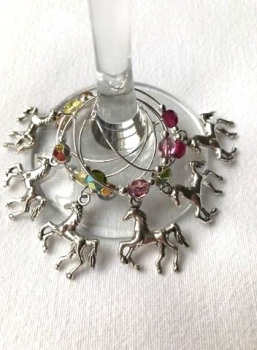 Wine Glass Charms - Horses.