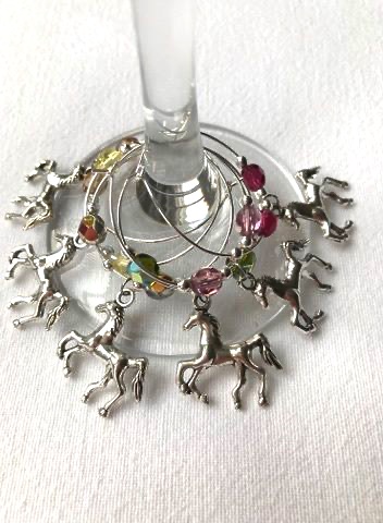 Wine Glass Charms - Horses