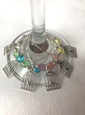 Wine Glass Charms - Birdcage