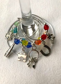 Wine Glass Charms - New Home.