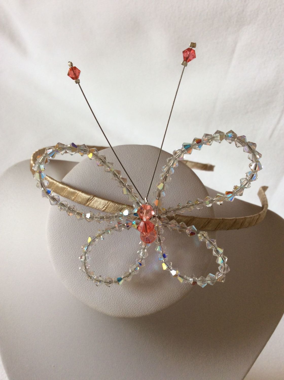 Z24, Swarovski Crystal Butterfly - Childrens Ribbon Headband