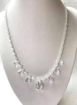 Swarovski Crystal Droplet Necklace - Plain Crystal