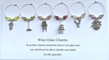 Wine Glass Charms - In the Garden.