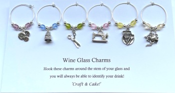 Wine Glass Charms - Craft & Cake.