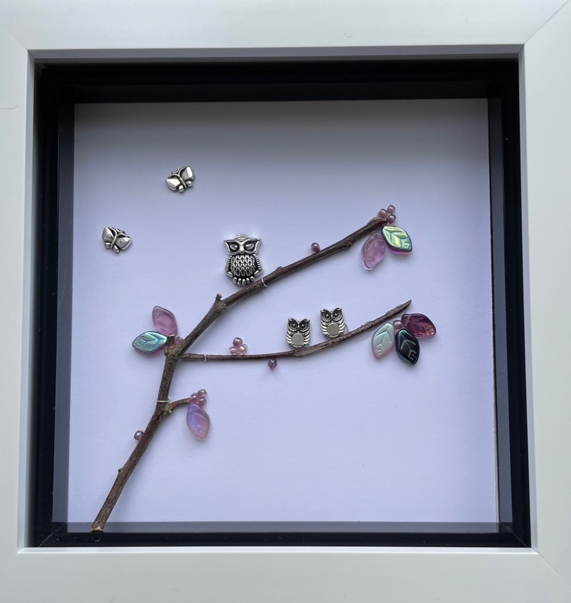 Owls Hand Beaded Pictures