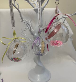 All Year Round Bauble Decorations - Feathers