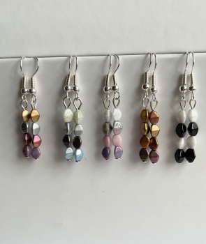 Ceramic pinch bead earrings