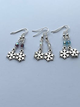 Christmas Dainty Snowflakes - Earrings
