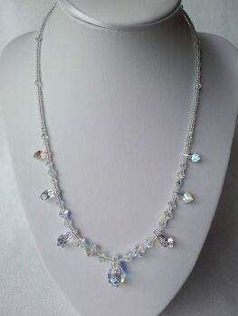 Swarovski Crystal Droplet Necklace - Iridescent
